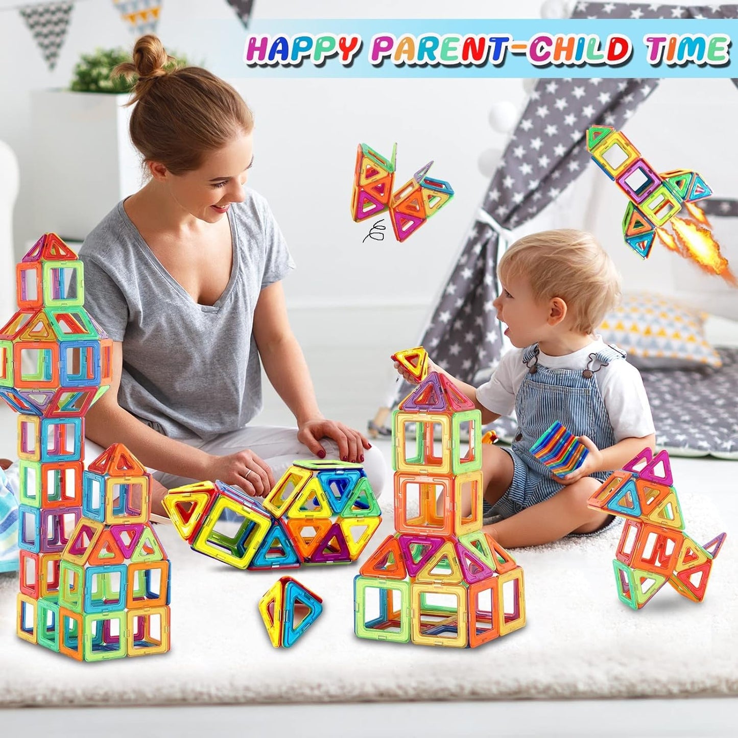Construction Magnetic Blocks Kid's Toys